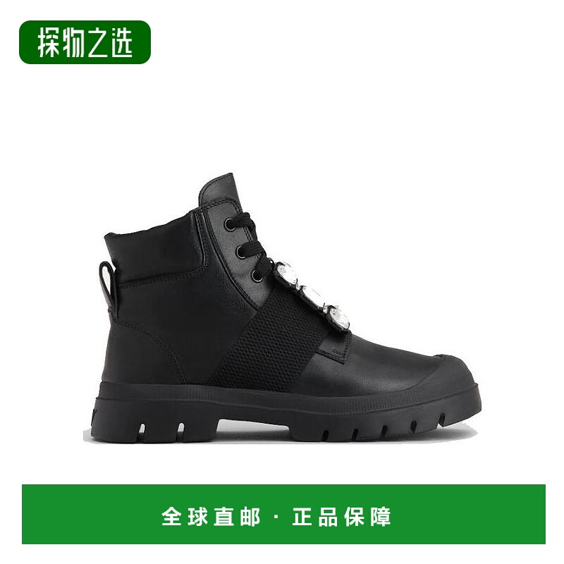 香港直邮Roger Vivier 黑色绑带搭扣女靴短靴靴子 RVW62831170QK7