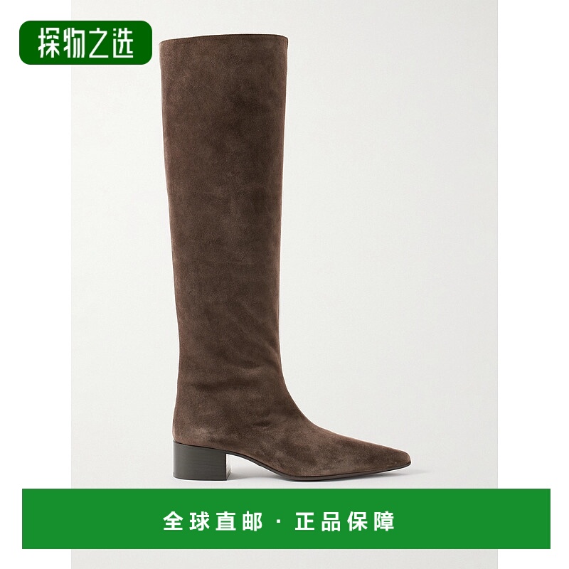 香港直邮KHAITE 女士 Andee 绒面革及膝靴子 F1094726