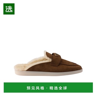 香港直邮Prada 1D270N3ZKPFZB25普拉达一脚蹬 露跟穆勒鞋