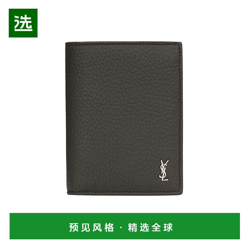香港直邮Saint Laurent TINY LE CASSANDRE粒面皮革信用卡钱包 84