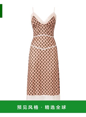 香港直邮Fendi 无袖中长连衣裙 FDD440AVJ6真丝
