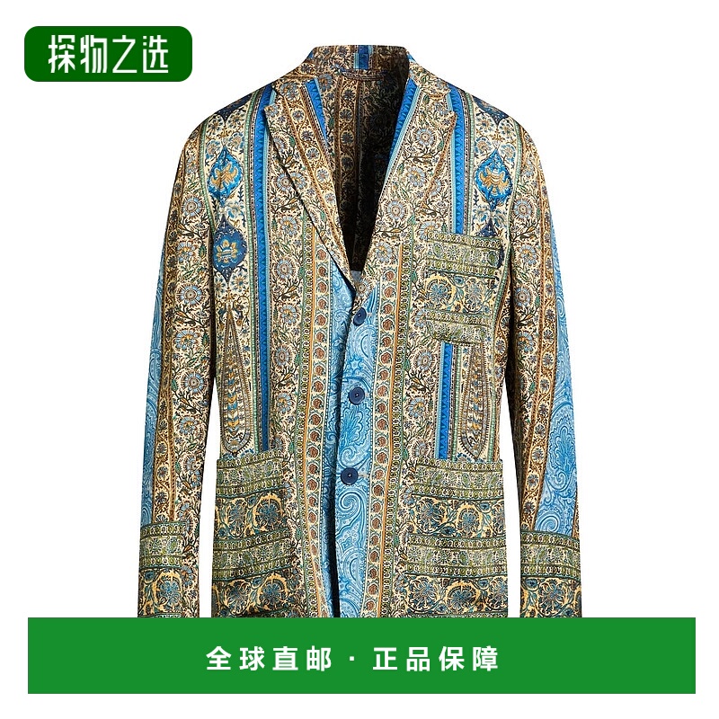 香港直邮Etro 艾特罗 男士 西装外套 green绿色 舒适时尚