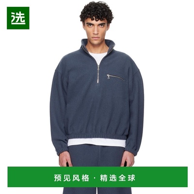 1h可退 香港直邮Rier 男士 灰色毛衣 NFL1X02抓绒半拉链