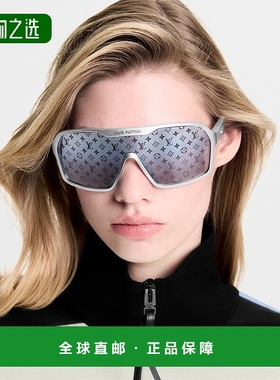 自营欧洲直邮LV路易威登 Summit女士银色尼龙老花图案护目镜