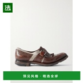 磨边皮质帆布粗革皮鞋 1h可退 女士 Shanghai 香港直邮church