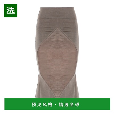香港直邮Rick Owens 松紧腰身半身裙 RO01E7677KGRIDM针织羊毛