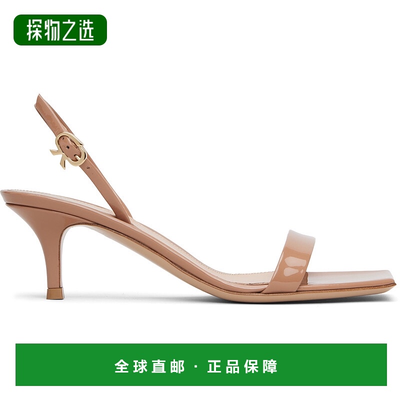 香港直邮Gianvito Rossi 吉安维托·罗西 女士 驼色 Ribbon Kitte