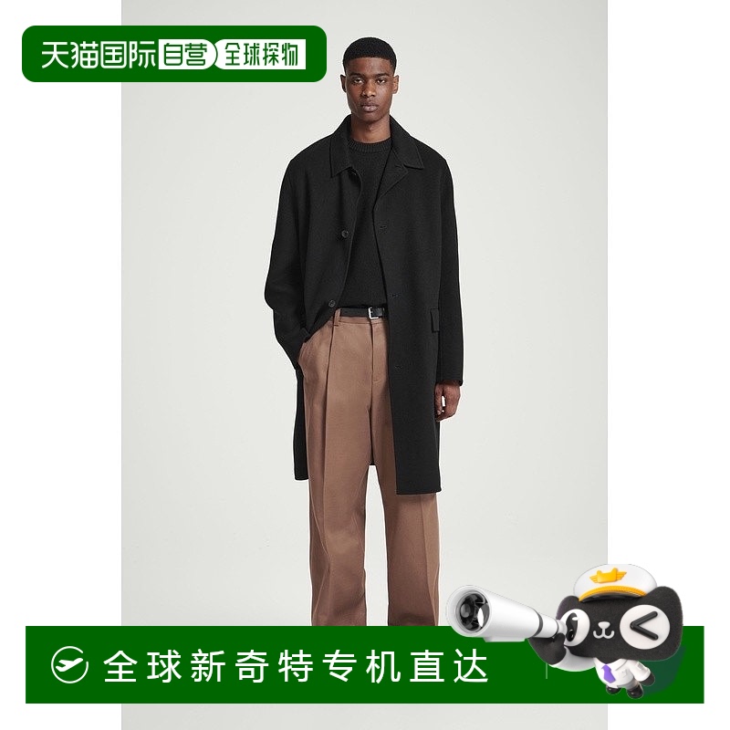 欧洲直邮COS 男士黑色皮革商务休闲鞋新款