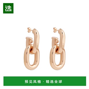 25ABB0024MET785 玫瑰金双加大链节耳环 香港直邮Paco Rabanne