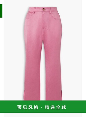 1h可退 香港直邮Nanushka 女士 Vaeda 短款缎面喇叭长裤 NW22RSPA