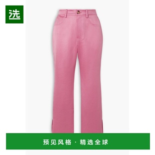 1h可退 香港直邮Nanushka 女士 Vaeda 短款缎面喇叭长裤 NW22RSPA