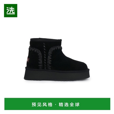 香港直邮MOU 女士雪地靴 FW681012ABKBK AW2025 黑色 Mou Boots B