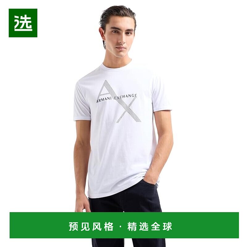 1h可退 香港直邮Armani Exchange 男士 棉质毛线衫 white白色 舒