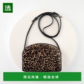 欧洲直邮APC Demi Lune系列女士黑色小马皮单肩包