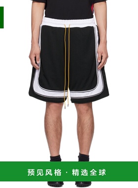 1h可退 香港直邮Rhude 男士 黑色 & 白色 Como Basketball 短裤 R