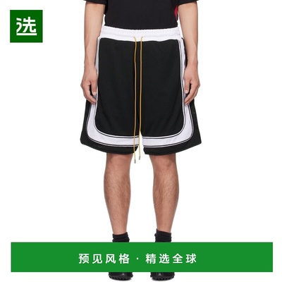 1h可退 香港直邮Rhude 男士 黑色 & 白色 Como Basketball 短裤 R