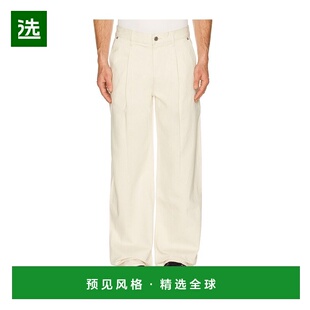 1h可退 香港直邮Helmut Lang 海尔姆特·朗 男士 宽松褶裥牛仔裤