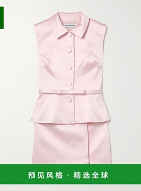 1h可退 香港直邮Self-Portrait 女士 mikado 束带裹式迷你连衣裙