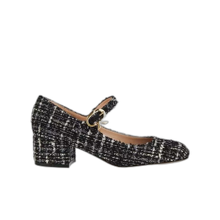 香港直邮Gianvito Rossi 圈形花呢玛丽珍鞋高跟鞋 G2210145RIC