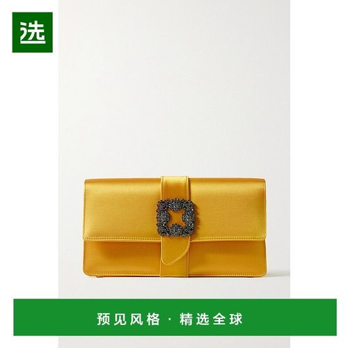 香港直邮MANOLO BLAHNIK 莫罗·伯拉尼克 女士 Capri 水晶缀饰缎