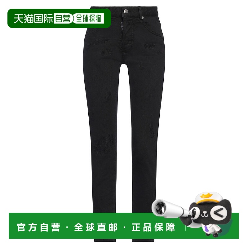 1h可退 香港直邮Dsquared2 二次方 女士 牛仔长裤 black黑色 舒适