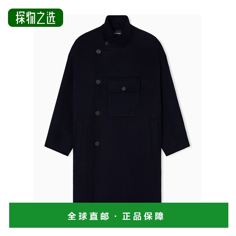 香港直邮Emporio Armani 长袖羊毛羊绒大衣 EM004191AF18229