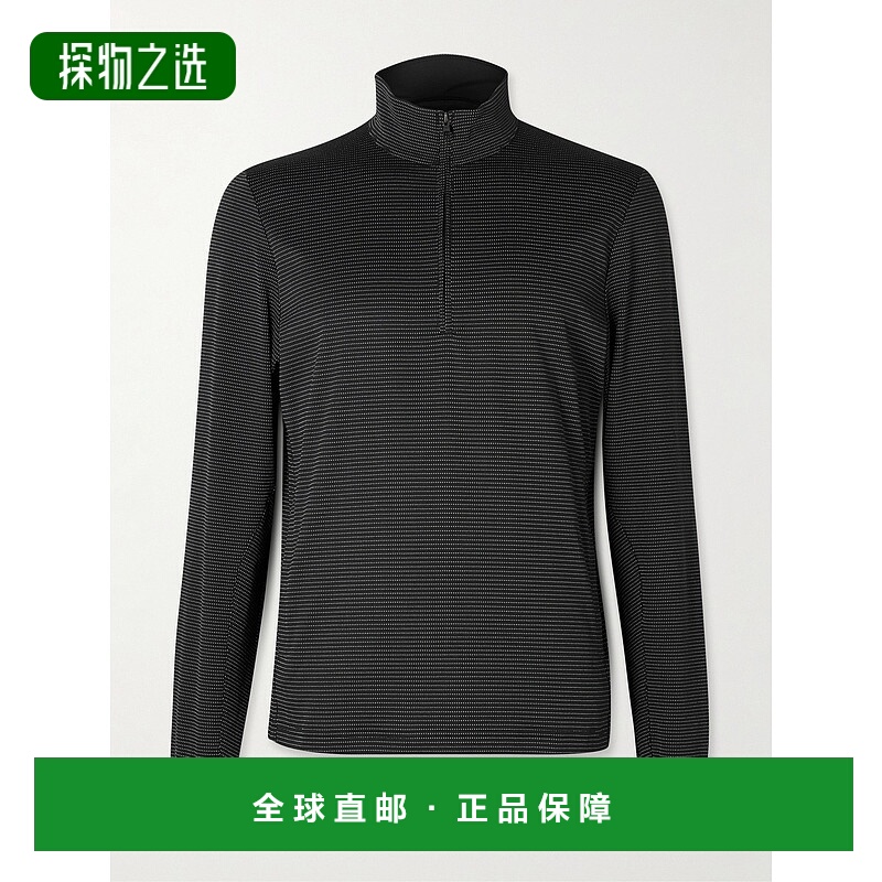 Lululemon 男士 Reflective Running 弹性针织半拉链上衣