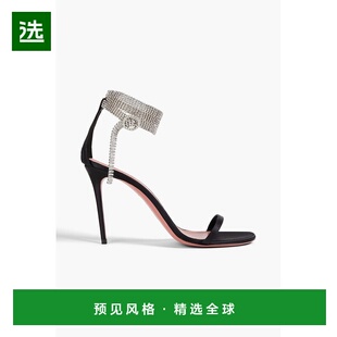 1h可退 香港直邮Amina Muaddi 女士 Giorgia 水晶装饰绸缎凉鞋 GI
