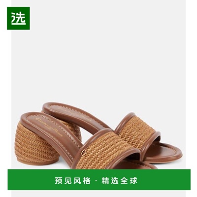 香港直邮Gianvito Rossi 吉安维托·罗西 女士 Marbella 皮革边拉