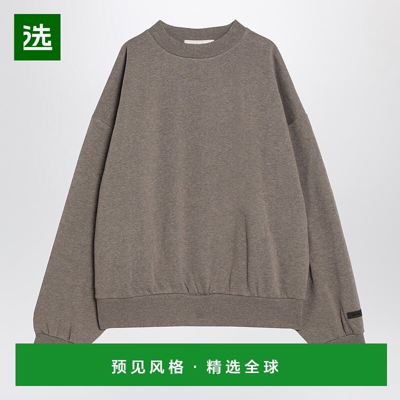 1h可退 香港直邮Essentials 男士 灰色抓绒棉质带Logo卫衣 192AS2