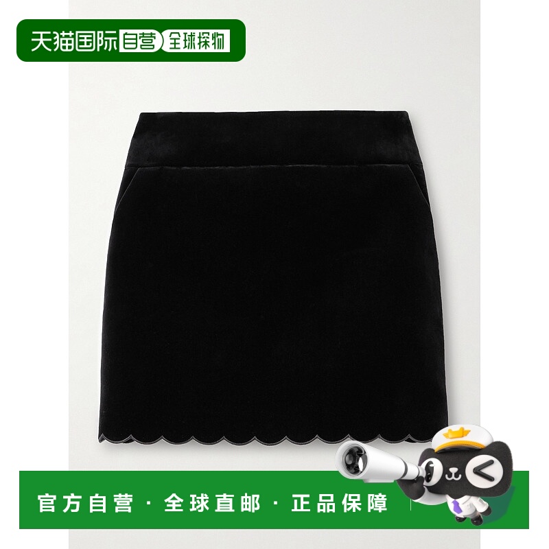 香港直邮Chloe 蔻依 女士 齿纹天鹅绒迷你半身裙 CH25SJU17