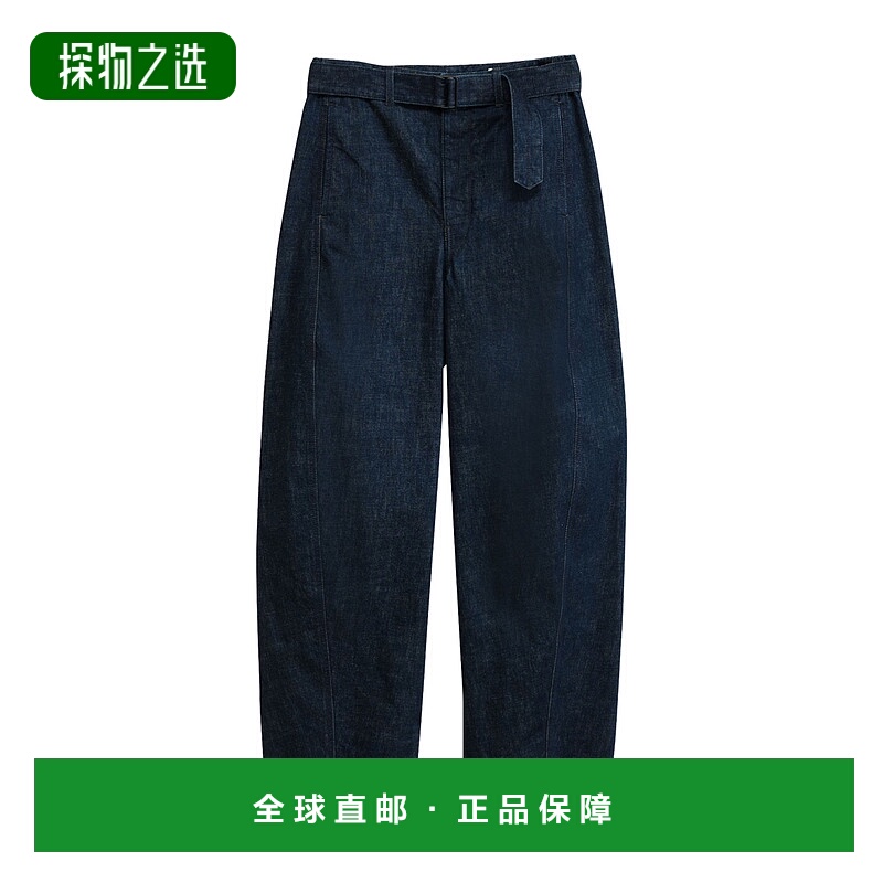 香港直邮Lemaire 扭褶束带长裤 LMAVEX96