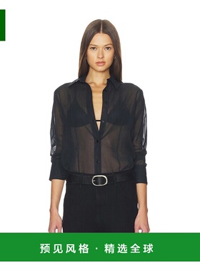 1h可退 香港直邮enza costa 女士 棉质欧根纱合身衬衫 COG30164