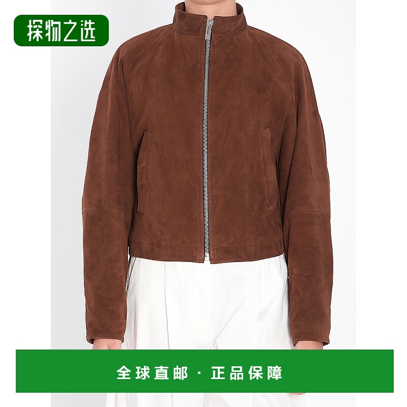 1h可退 香港直邮Alaïa 女士 绒面革夹克 AA9V0382L017B brown棕色