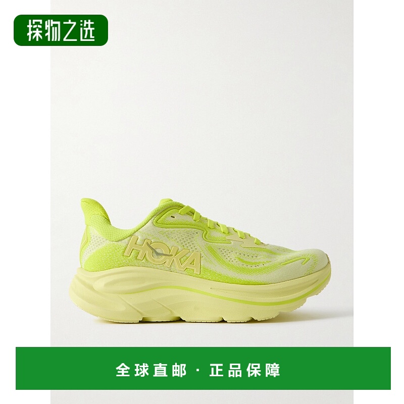 香港直邮Hoka One One 女士 Clifton 10 jacquard-mesh 橡胶边运