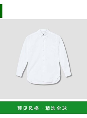 1h可退 香港直邮Drake's 男士 DR2A4A 21843-01 系扣牛津白色衬衫
