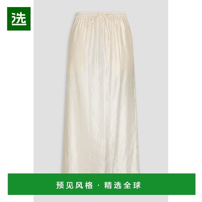 1h可退 香港直邮LOULOU STUDIO 女士 Liam 亚麻真丝混纺长款半身