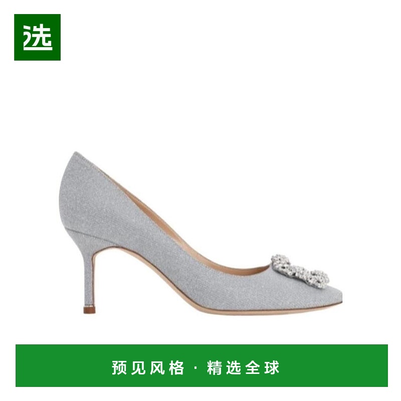 香港直邮Manolo Blahnik 徽标中跟高跟鞋 73I-0C4014