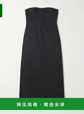 1h可退 香港直邮ST.AGNI 女士 无肩带羊毛长款连衣裙 R26908BLKBl