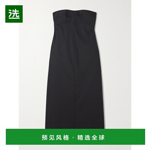 1h可退 香港直邮ST.AGNI 女士 无肩带羊毛长款连衣裙 R26908BLKBl
