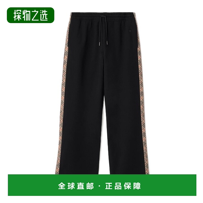 香港直邮Burberry 格纹饰边运动裤 81211591
