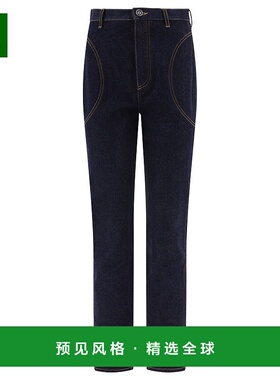 1h可退 香港直邮Alaïa 女士 直筒牛仔裤 AA9P02205T537 blue蓝色