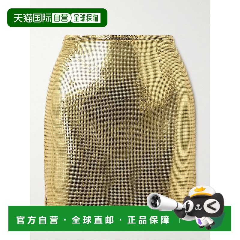 1h可退 香港直邮Rabanne 女士 网眼半身裙 25PIJU012MH0006