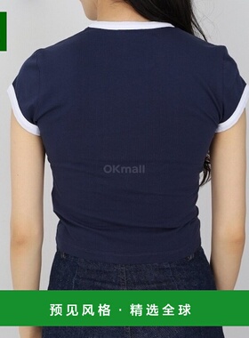 韩国直邮Eytys 锡安海军级 A293001 短袖圆领有机棉混纺T恤