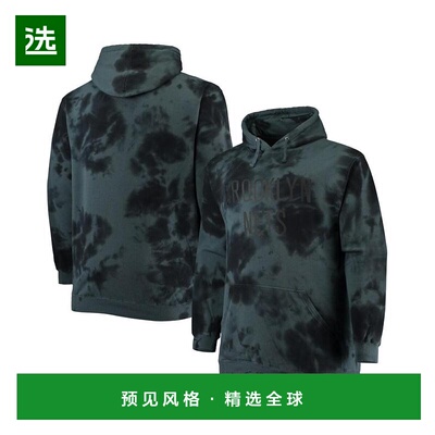 1h可退 【美国直邮】Fanatics 布鲁克林篮网队男士大码云染套头连