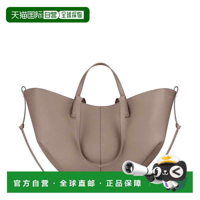 自营欧洲直邮POLENE Cyme女士褐色小牛皮手提包
