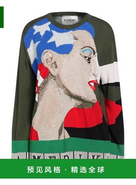 1h可退 香港直邮Iceberg 冰山 女士 毛衣 green绿色 舒适时尚