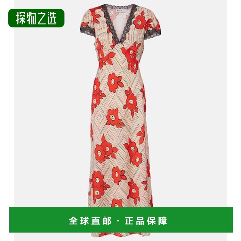 1h可退 香港直邮RIXO 女士 Clarice 花朵中长连衣裙 colorful花色