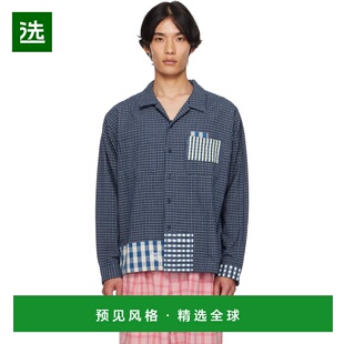 1h可退 香港直邮story mfg 男士 蓝色 PA LS 衬衫 SPF25SHGRLCOTB