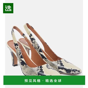 1h可退 香港直邮Paris Texas 女士 Belle 75 蛇皮质感露跟浅口鞋